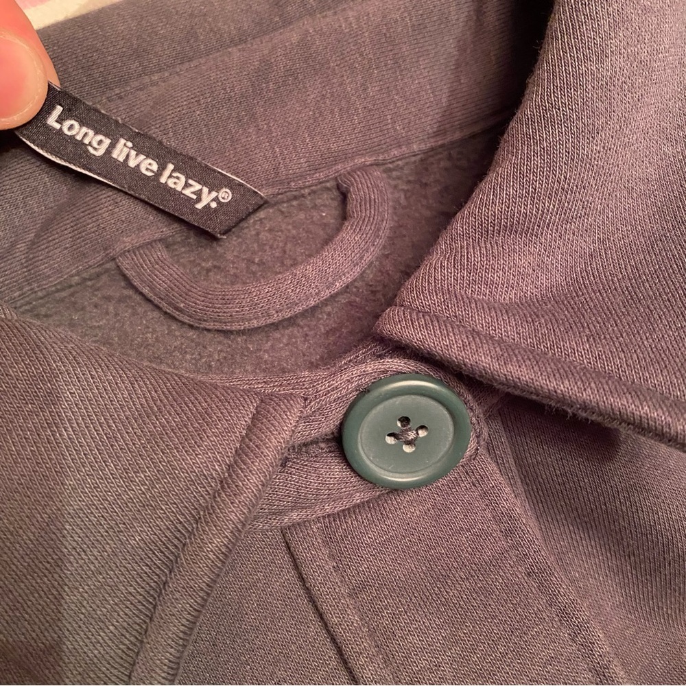 Lazy Pants‎ Fleece Shacket green small - Picture 9 of 11